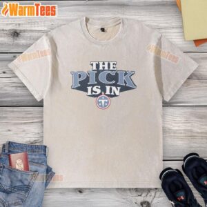 Alt Text: Hot Tennessee Titans pick is in washed t-shirt, showcasing team pride and casual style for fans.