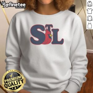 Vintage St. Louis Cardinals red bird sweatshirt showcasing a classic design, perfect for fans and collectors.