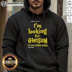 Coachella hoodie featuring 'Our Love is Hando Chogua' design from Gwisun, perfect for festival fashion.
