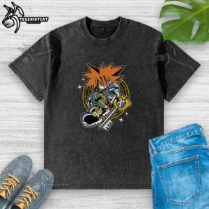 Alt Text: Pretty Return to the Light Kingdom Hearts washed t-shirt featuring vibrant graphics and soft fabric, perfect for fans.