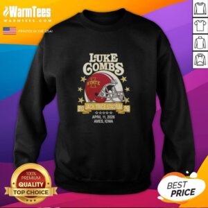 Luke Combs X Iowa State Cyclones 2026 sweatshirt featuring vibrant colors and stylish design for fans and collectors.