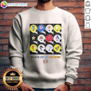 Good WFL in 1974 New Look New Action poster sweatshirt featuring bold graphics and retro design.