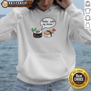 Funny Rollin With My Homie Hoodie featuring a playful graphic and cozy design, perfect for casual outings and humor lovers.