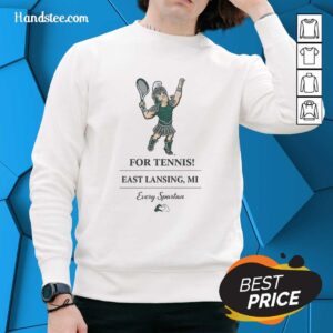 Nice Michigan State Spartans sweatshirt for tennis in East Lansing, MI, showcasing team spirit and sporty style.