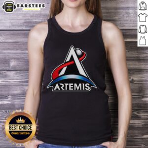 Stylish Nice Artemis Program space logo tank top featuring a vibrant design for space enthusiasts.