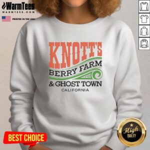 Alt Text: Original Knott's Berry Farm and Ghost Town California sweatshirt featuring vintage design and vibrant colors.