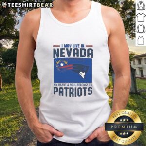 Alt Text: Pretty New England Patriots tank top with heart design, perfect for showing team spirit in Nevada on game day.