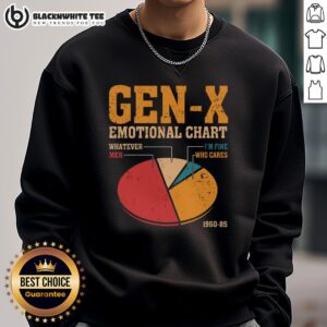 Stylish Nice Gen X Emotional Chart Sweatshirt featuring vibrant graphics and a comfortable fit for casual wear.
