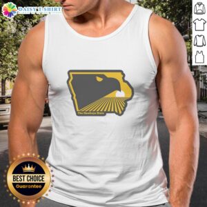 Stylish Iowa tank top featuring 'Top The Hawkeye State' design, perfect for summer outings and showing Iowa pride.