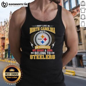 Stylish tank top featuring a Pittsburgh Steelers design, perfect for fans in North Carolina celebrating game day.