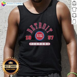 Awesome Detroit Pistons Established Gray Tank Top featuring team logo, perfect for fans and casual wear.