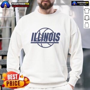 Alt Text: Official Illinois Basketball Retro Logo Sweatshirt featuring the classic logo on a comfortable, stylish design.