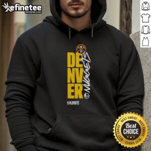 Alt Text: Stylish Hot Denver Nuggets Playoff NBA 2026 hoodie featuring the team's logo and vibrant colors, perfect for fans.