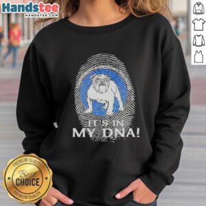 Premium Canterbury Bankstown Bulldogs Rugby sweatshirt featuring 'It's In My DNA' design for fans and supporters.