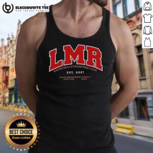 Nice Mingyu wearing LMR Est 2021 tank top, excited for all the good things to come, showcasing style and enthusiasm.