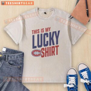 Lucky washed Montreal Canadiens t-shirt featuring vibrant team colors and logo, perfect for game day or casual wear.