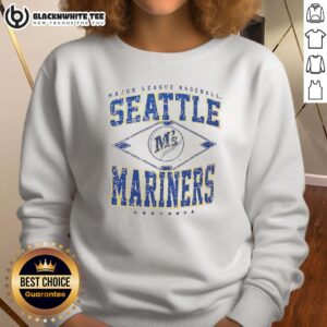 Seattle Mariners Major League Baseball Cooperstown Diamond Sweatshirt in navy blue, perfect for baseball fans.