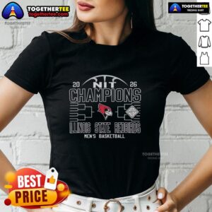 Top Illinois State Redbirds Men's Basketball NIT Champions 2026 ladies tee featuring team logo and vibrant design.