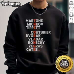 Premium Philadelphia Hockey The Orange Names Sweatshirt featuring bold graphics and a comfortable fit for fans.