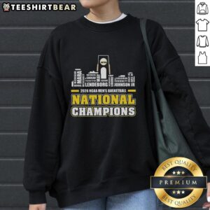 Top Michigan Wolverines NCAA Men's Basketball National Champions sweatshirt with city skyline design