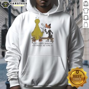 Hot Get Two Birds Stoned At Once Hoodie featuring a trendy design for casual wear, perfect for unique street style.
