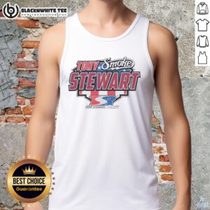 Awesome Nitromall Tony Stewart Smoke Americana tank top featuring vibrant graphics and a stylish design for racing fans.