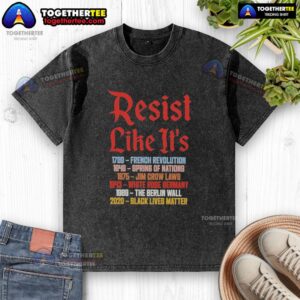 Hot Resist Like It's 2789 Washed T-Shirt in various colors, perfect for casual wear and stylish comfort.
