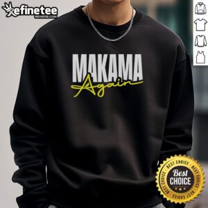 Alt Text: Premium Jovon Makama Again Norwich City Signature Sweatshirt, featuring vibrant colors and stylish design for fans.