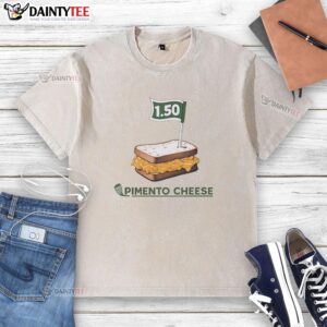 Hot Golf Sandwich Pimento Cheese t-shirt featuring a golf flag design, perfect for golf enthusiasts and stylish casual wear.