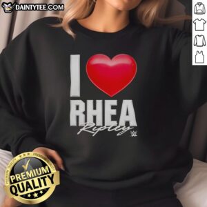Original RHEA Ripley I Love Sweatshirt in stylish design, perfect for casual wear and expressing love for comfort.