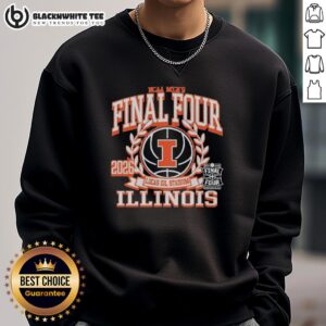 Alt Text: Awesome Illinois Illini Final Four 2026 Mens Basketball sweatshirt at Luca Oil Stadium, showcasing team pride.