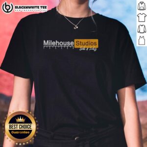 Top Milehouse Studios Ladies Tee featuring a stylish design, perfect for casual wear and showcasing modern fashion trends.