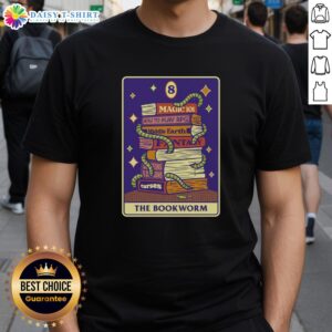 Awesome The Bookworm RPG T-Shirt featuring a colorful design perfect for book lovers and gaming enthusiasts.