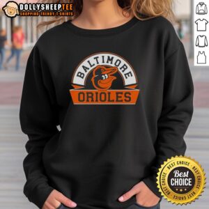 Awesome Baltimore Orioles Phase Banner Arch Sweatshirt featuring vibrant team colors and logo, perfect for fans.