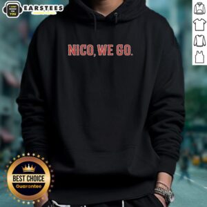 Good Nico We Go Nico Hoerner Chicago Cubs baseball hoodie featuring team colors and logo, perfect for fans.