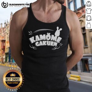 Alt Text: Stylish tank top featuring the Nice Toilet-Bound Hanako-kun Kamome Gakuen logo, perfect for anime fans.