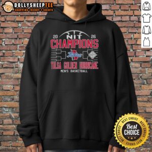 Official Tulsa Golden Hurricane Men's Basketball NIT Champions 2026 hoodie featuring team logo and championship design.