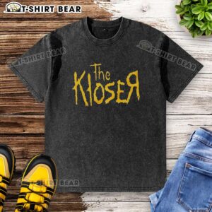 Top The Kloser logo on a washed t-shirt, featuring a relaxed fit and vintage look for casual style.