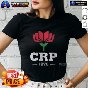 Awesome CRP 1976 Peito logo on a stylish ladies tee, perfect for casual wear and showcasing retro fashion.