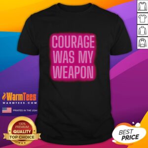 Good Courage Was My Weapon Light Neon T-Shirt featuring vibrant neon colors and bold typography for a stylish look.