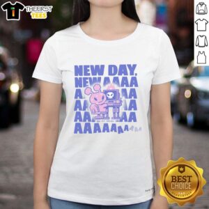 Pretty A New Day New AAAA Ladies Tee in soft fabric featuring vibrant colors and stylish design, perfect for casual wear.