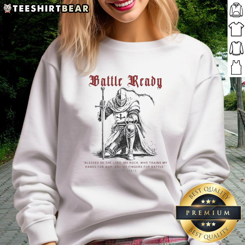 awesome-battle-ready-psalm-144-1-christian-sweatshirt Awesome Battle Ready Psalm 144:1 Christian sweatshirt featuring bold text and a stylish design for faith-inspired fashion.