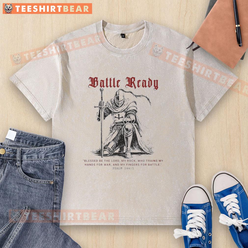 awesome-battle-ready-psalm-144-1-christian-washed-t-shirt Battle-ready Psalm 144:1 Christian washed t-shirt featuring bold graphics for faith-inspired fashion.