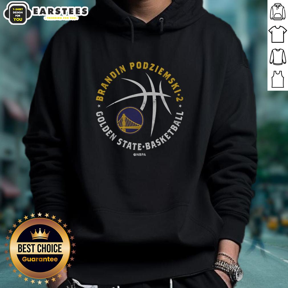 awesome-brandin-podziemski-golden-state-warriors-player-ball-hoodie Alt Text: Brandin Podziemski of the Golden State Warriors wearing a stylish hoodie while holding a basketball on the court.