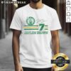 Alt Text: Awesome Celtics Jaylen Brown signature jersey t-shirt featuring vibrant team colors and player graphics.