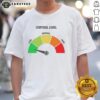 Funny meme T-shirt design featuring 'Awesome Cortisol Level Low' text, perfect for stress relief and humor lovers.
