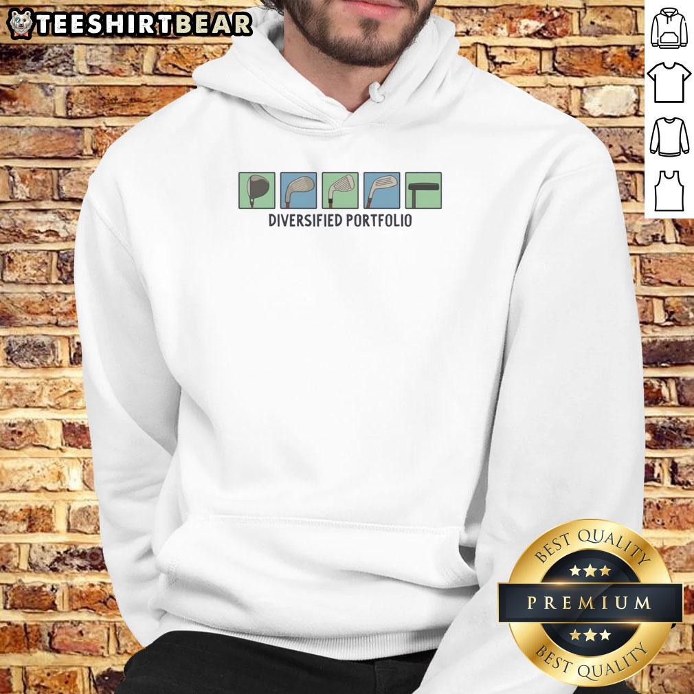 awesome-diversified-portfolio-golf-clubs-hoodie Awesome Diversified Portfolio Golf Clubs Hoodie featuring a stylish design for golf enthusiasts and investors alike.