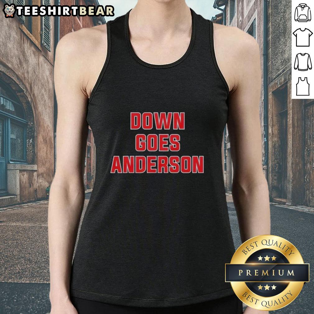 awesome-down-goes-anderson-cleveland-guardians-baseball-tank-top Awesome Down Goes Anderson Cleveland Guardians baseball tank top design featuring vibrant team colors and graphics.