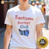 Awesome Emotional Support Cock T-Shirt featuring a colorful design and playful text for pet lovers and humor enthusiasts.