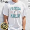 Awesome Florida Marlins Major League Baseball Cooperstown Diamond T-Shirt featuring vintage logo and classic design.